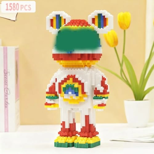 Rainbow Bear Building Block Set - 1580 pcs