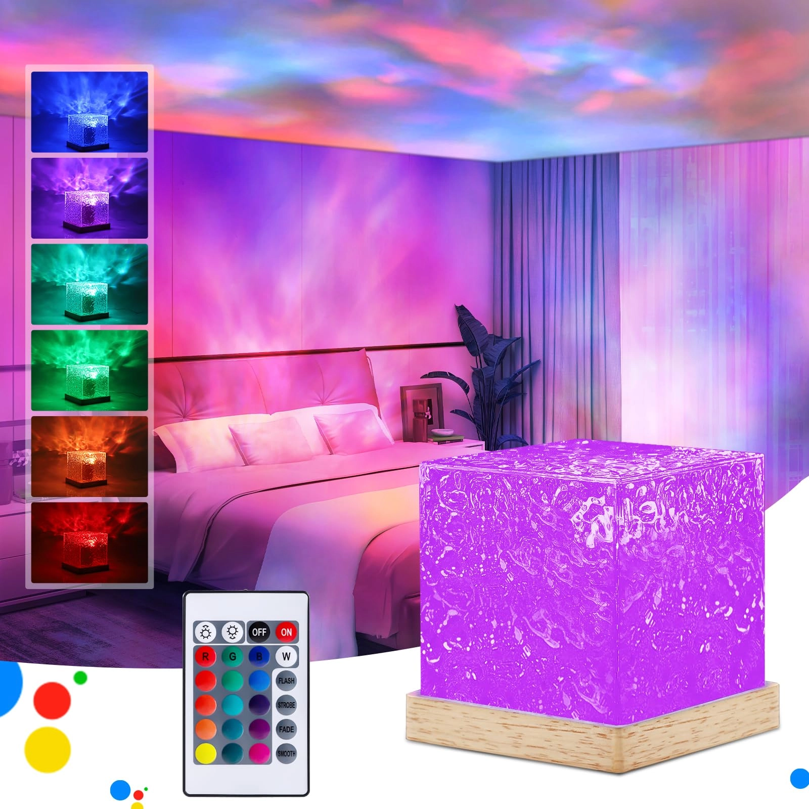 jiawen Galaxy Projector Light - Corded Electric Multicolor