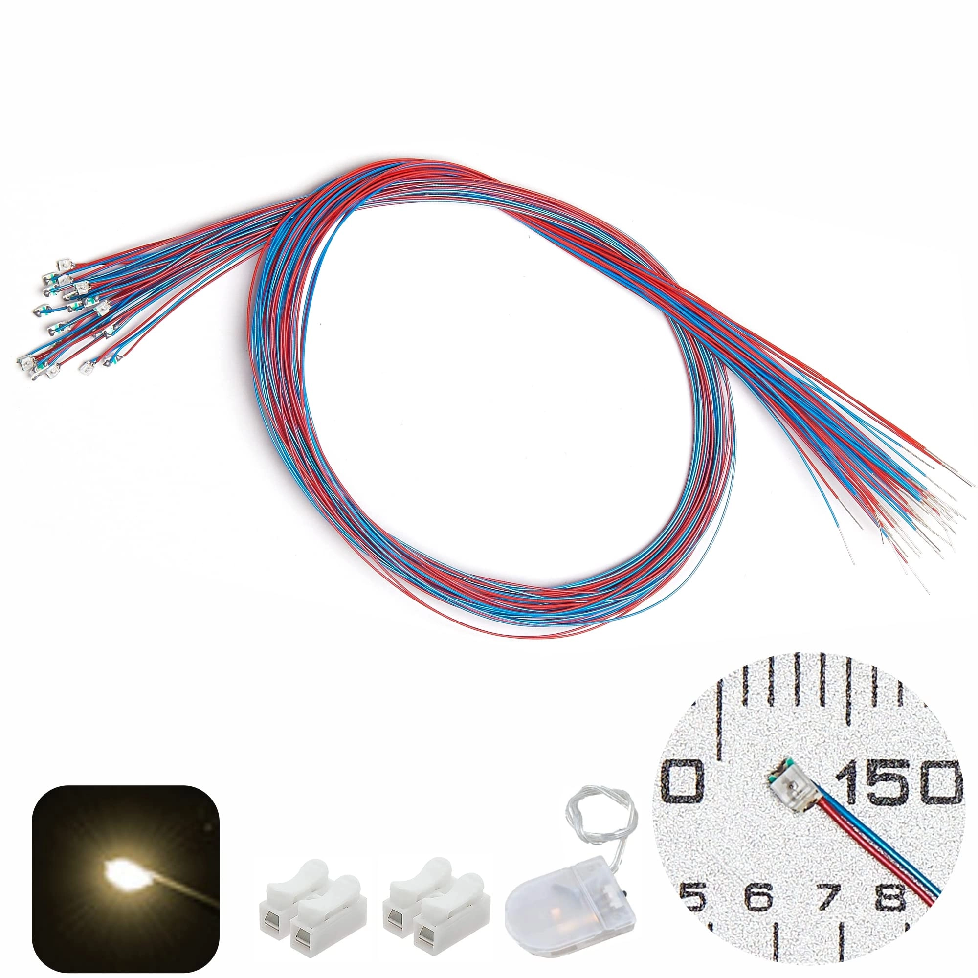 0805 SMD LED - Pre-wired 25 Count Green