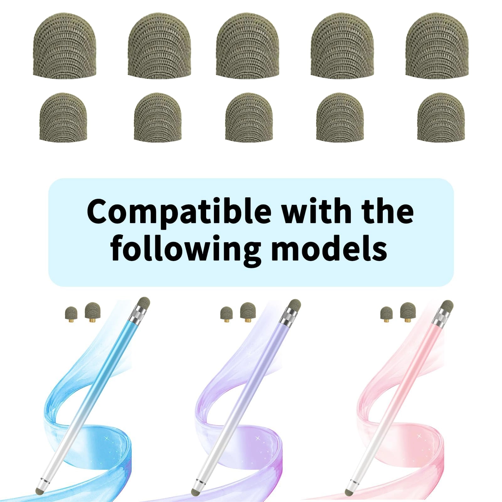 Replacement Fiber Mesh Tips - Touch Screen Devices