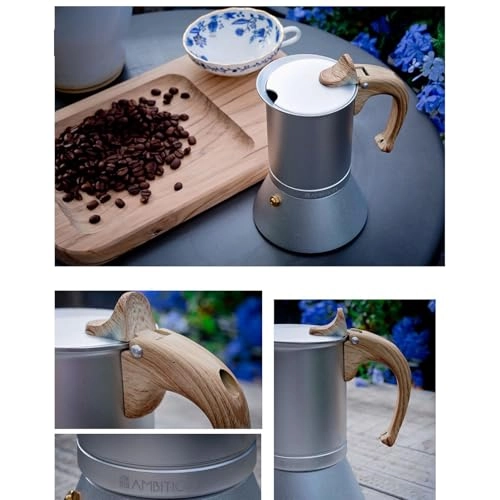 3 Cup Italian Styles Coffee Maker - 150ml Aluminum Alloy Stainless Steel