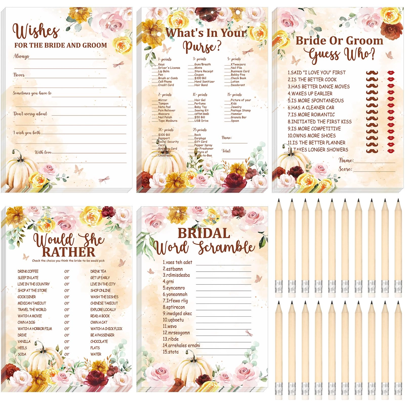 Teling Bridal Shower Game - 145 Pieces over 12 years old