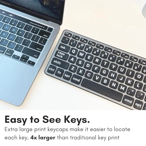 Dual Wired Large Print Keyboard - 107-key MacOS layout Wired