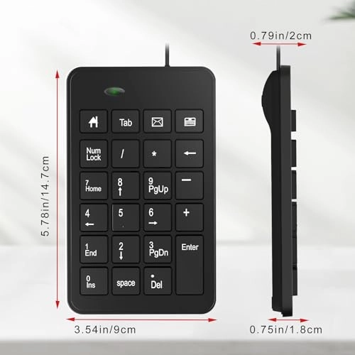 Wired Number Pad - 23 Key Typec USB
