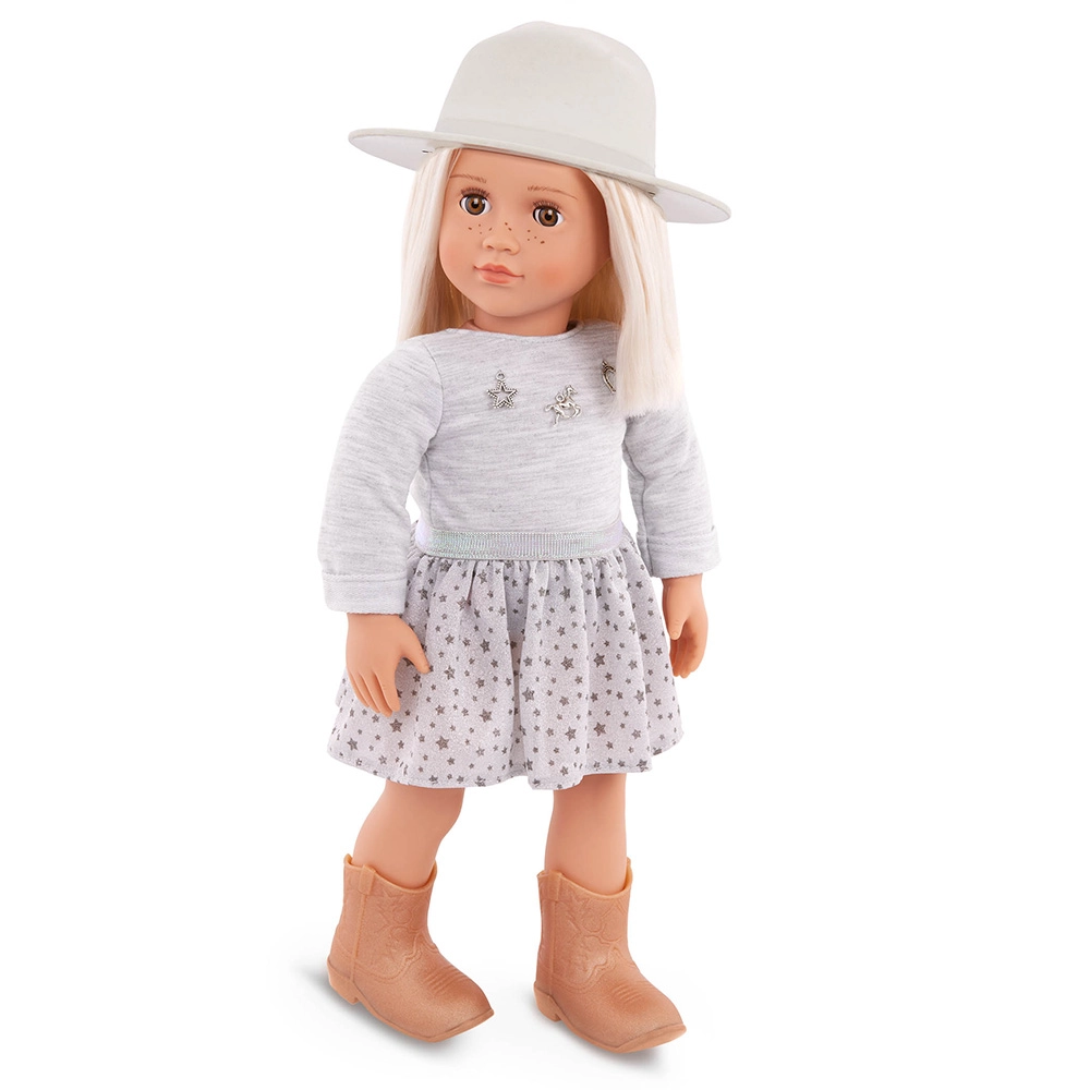 Abigale Doll - 18 Inch Pleated Skirt And Hat Ages 3+