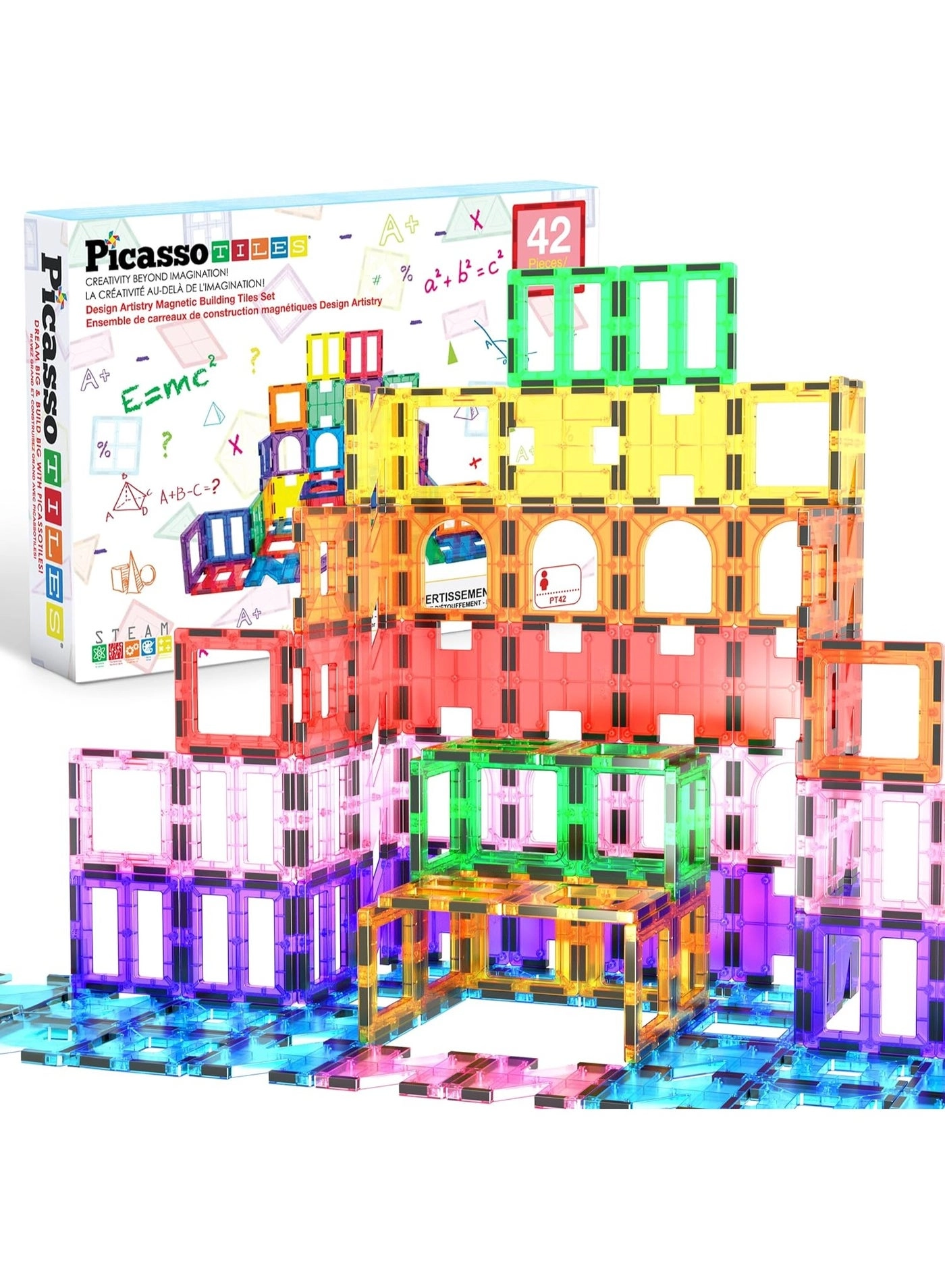 PicassoTiles Magnetic Building Blocks - 42pcs