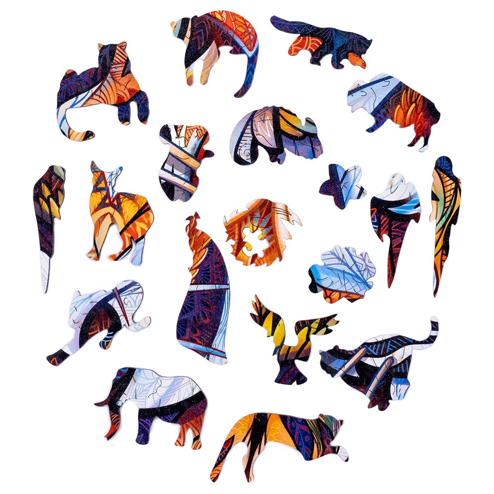 Lovely Tiger Wooden Puzzle (4107390-TIGER_KS) - 273 pcs