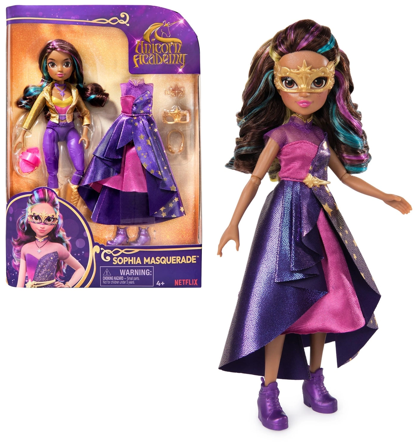 Unicorn Academy Sophia Doll - 6 Accessories Ages 4+