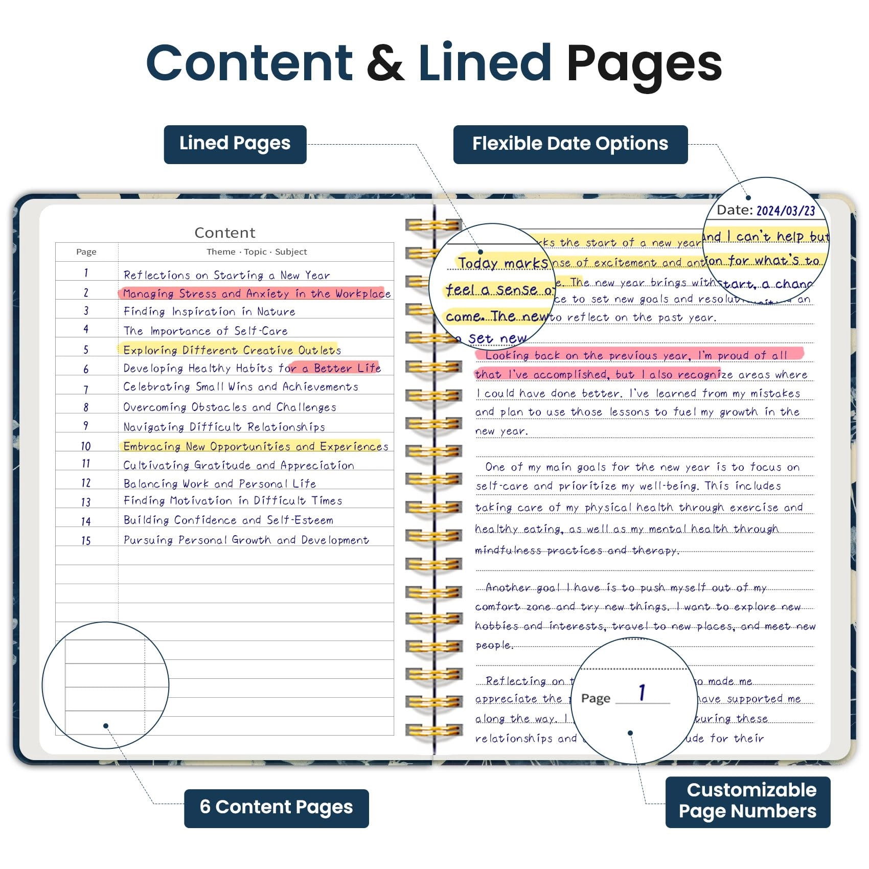 Spiral Notebook B5 Spiral - Lined 300 Pages