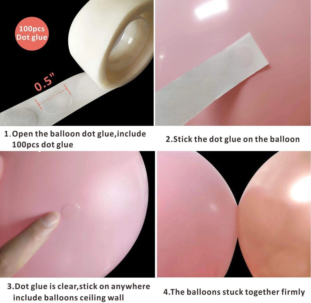 Latex Balloons - 112-Pieces Wedding Bridal Shower Baby Shower Birthday Party