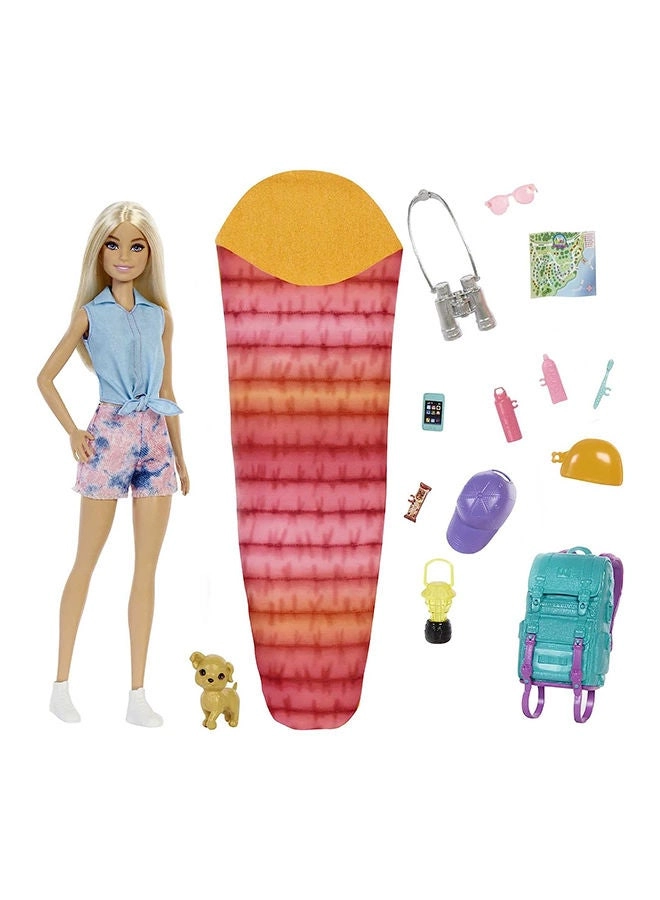 Barbie Camping Dolls - Malibu Brooklyn 10+ Accessories Ages 3+