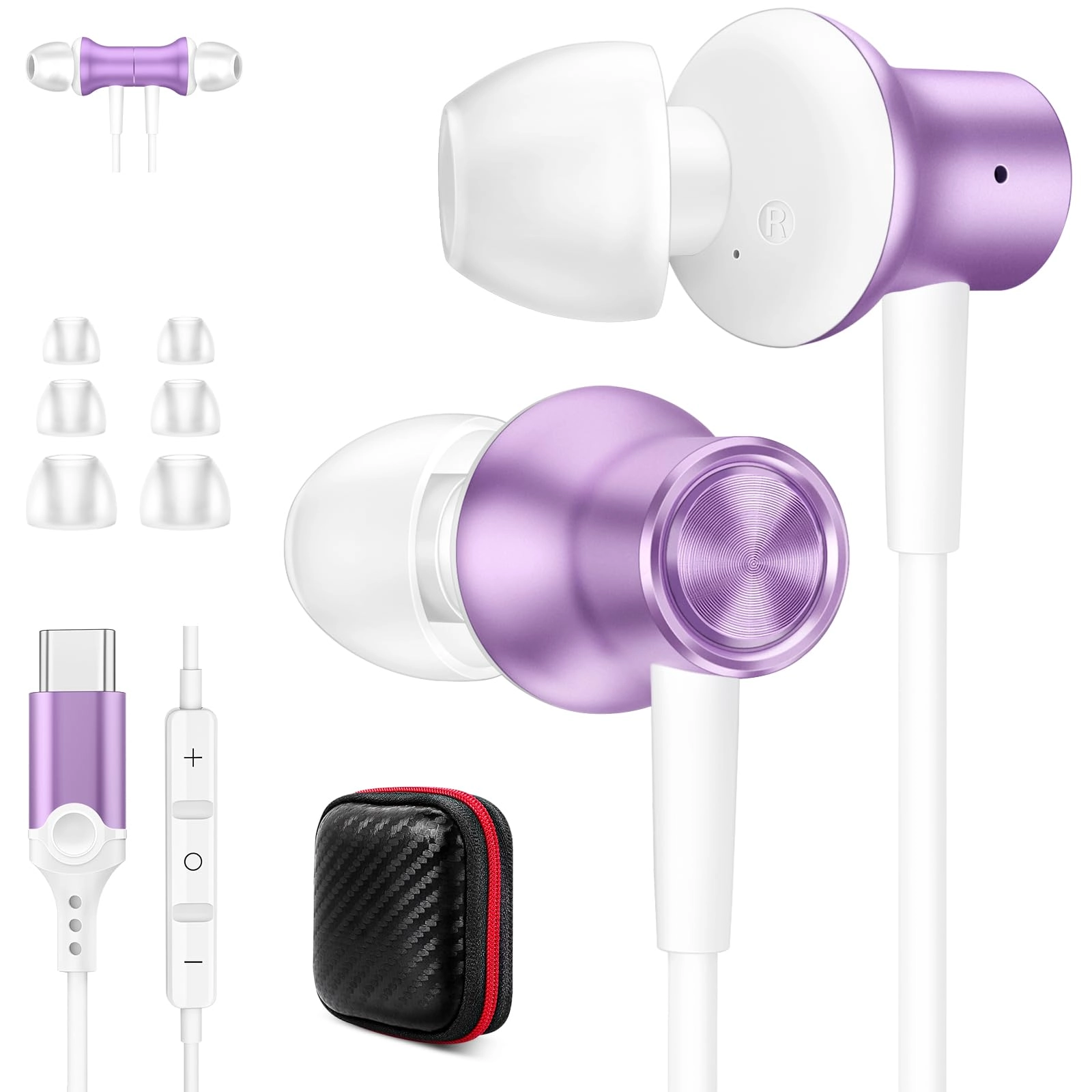 USB C Earbuds Wired Earbud