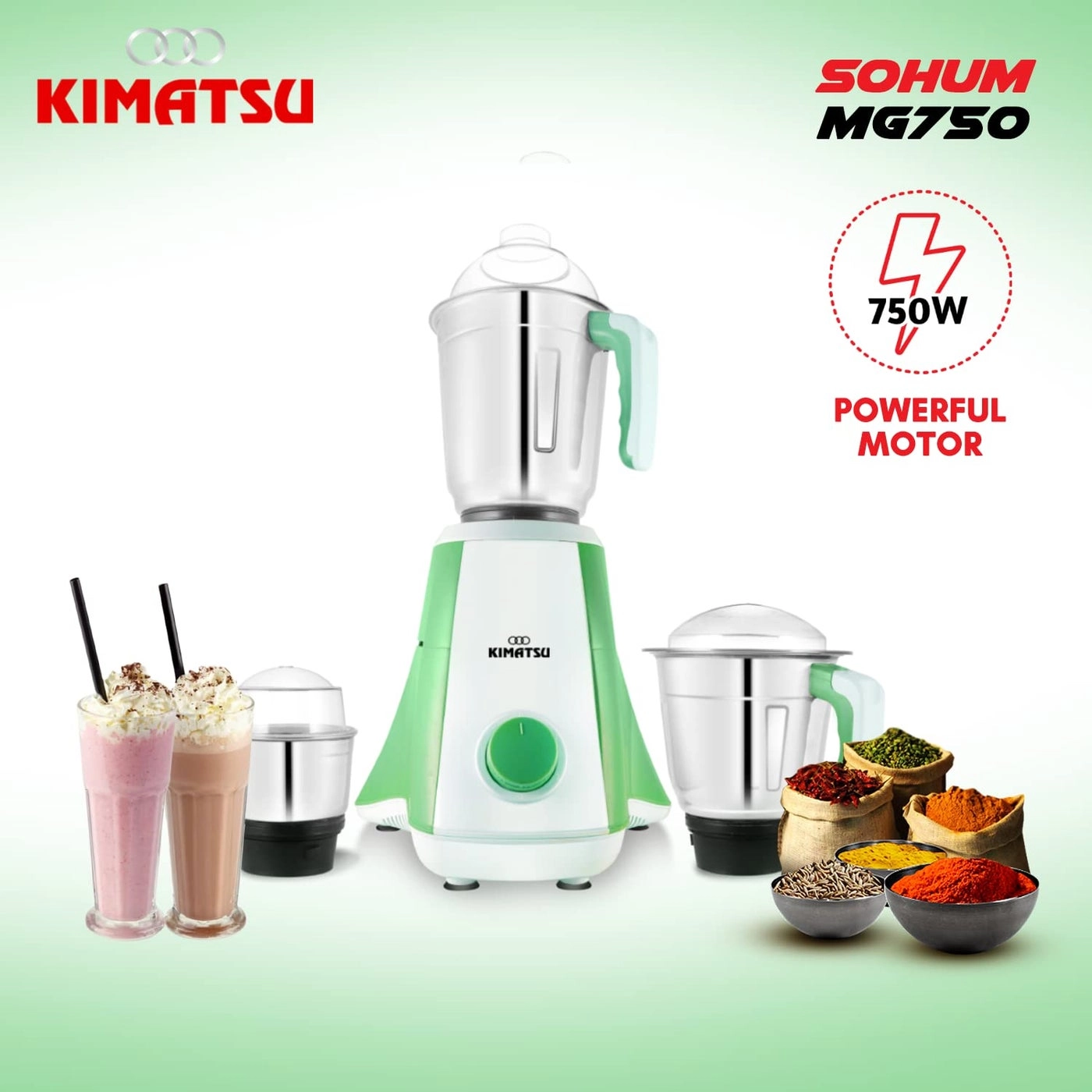 MG750 - 3 Jars 3 Speed Green