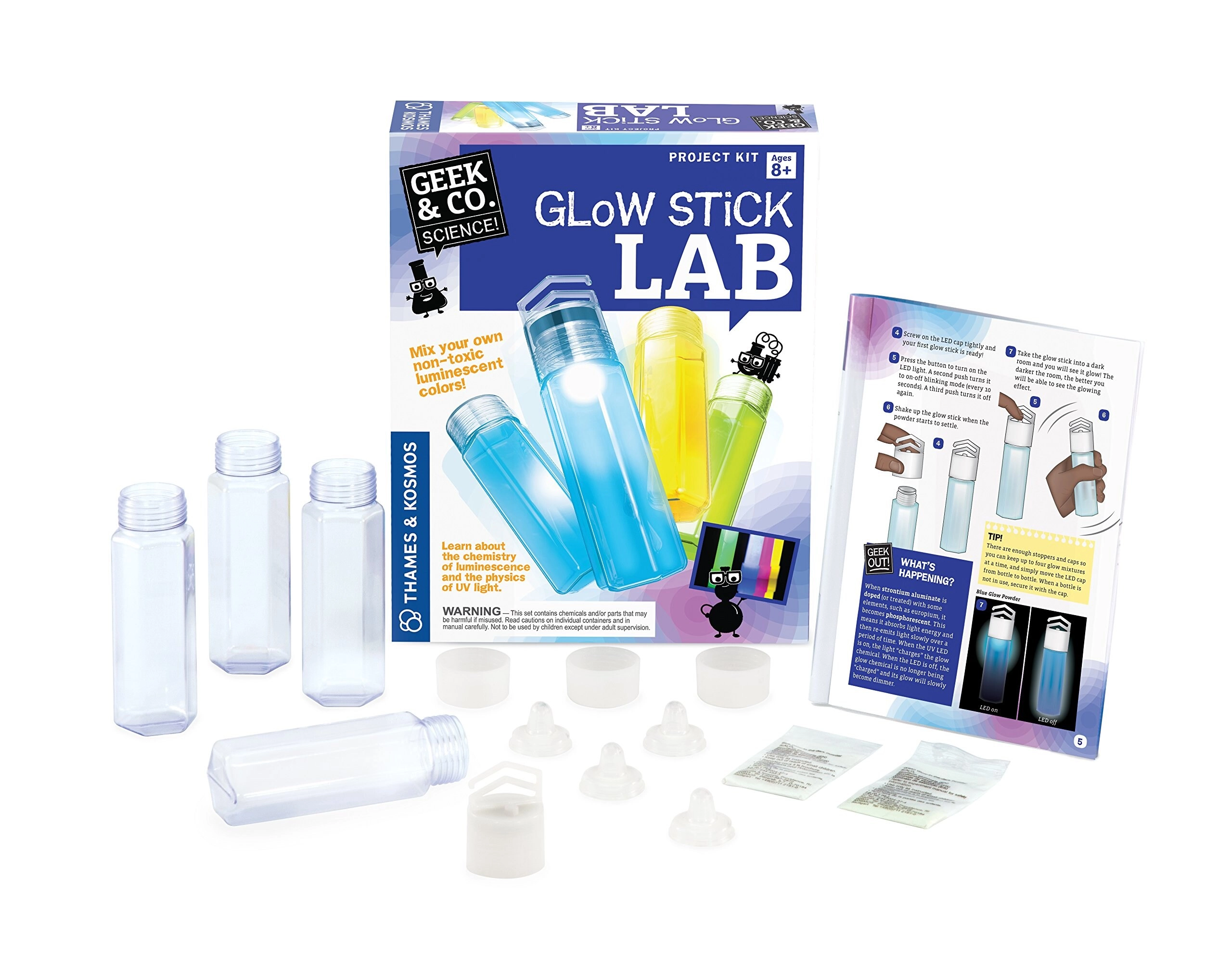 Glow Stick Lab - Science three colors ultraviolet light