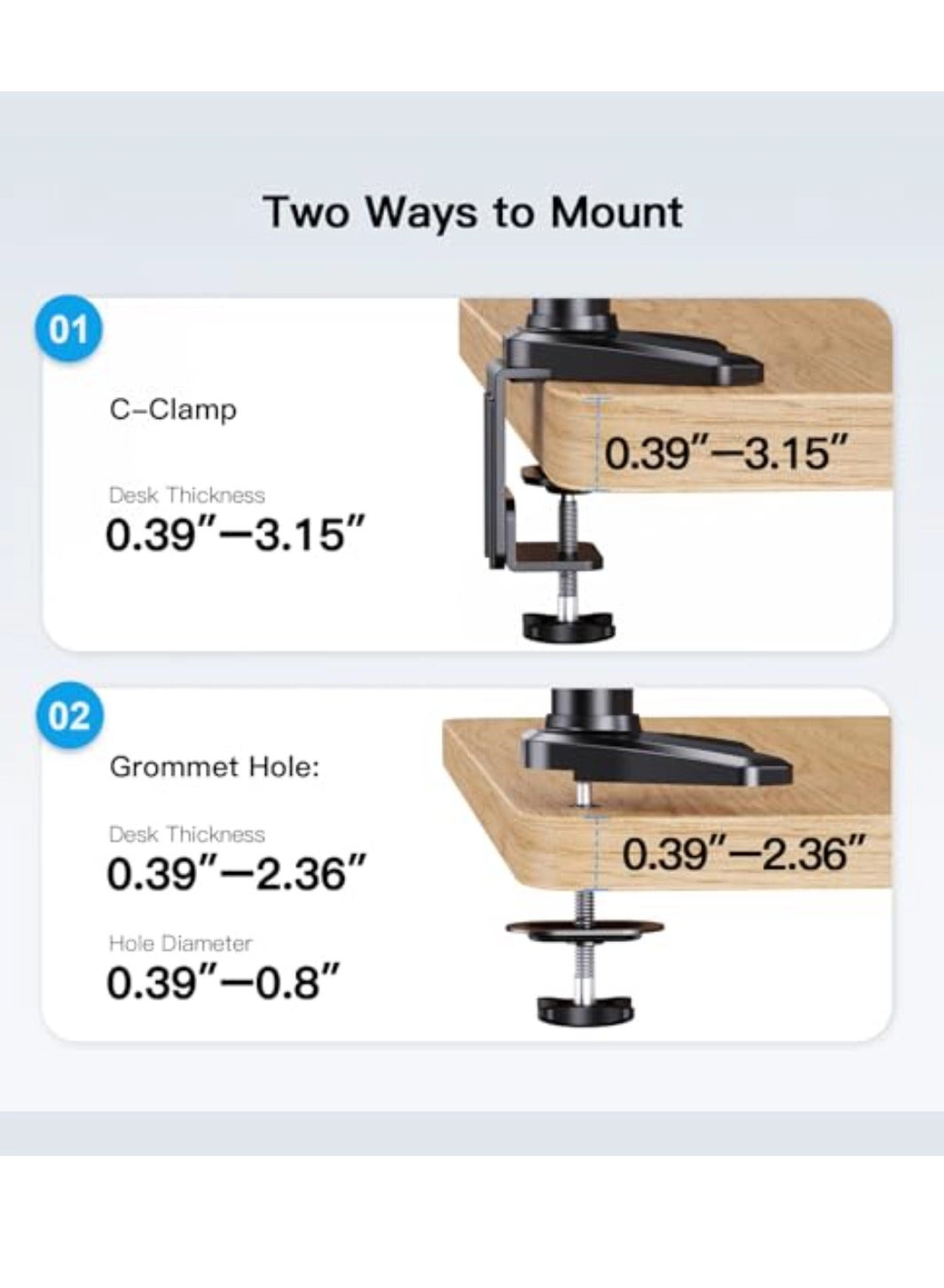 Monitor Mount 3 Monitors - 17-32 Inch
