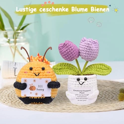 Pocket Hug Bee 8.5 cm + Sunflowers Lucky Charm 15 cm