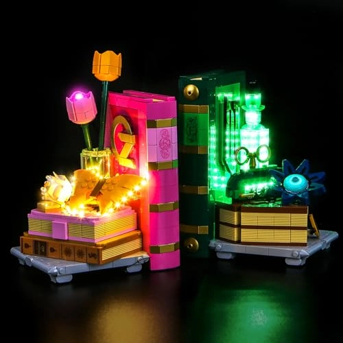 Hilighting Led Light Kit - Wicked Glinda Elphaba Bookends Lego