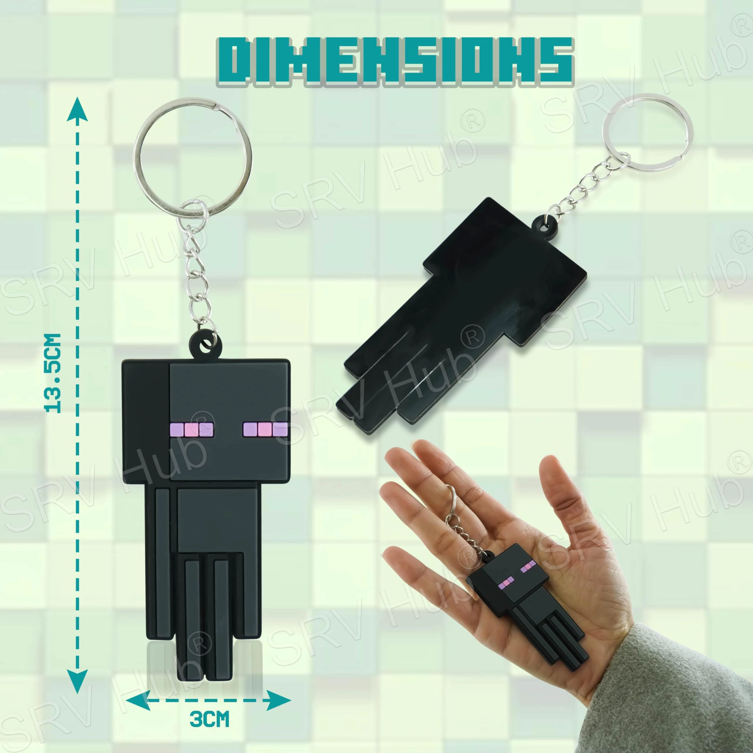 Enderman Keyring
