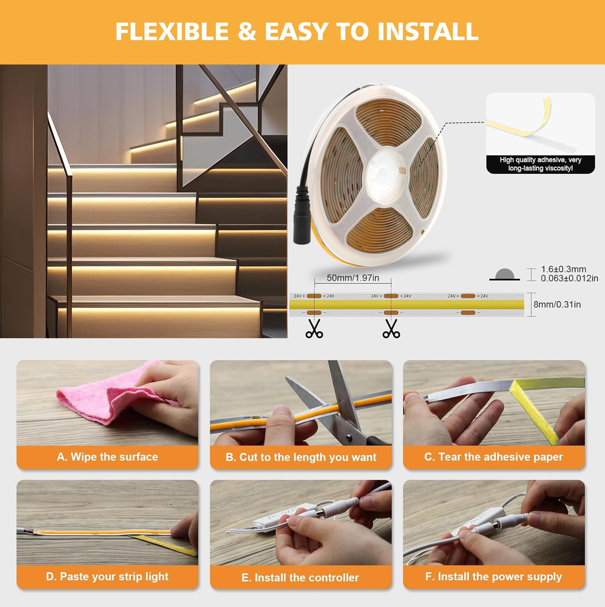 COB LED Strip - 15M