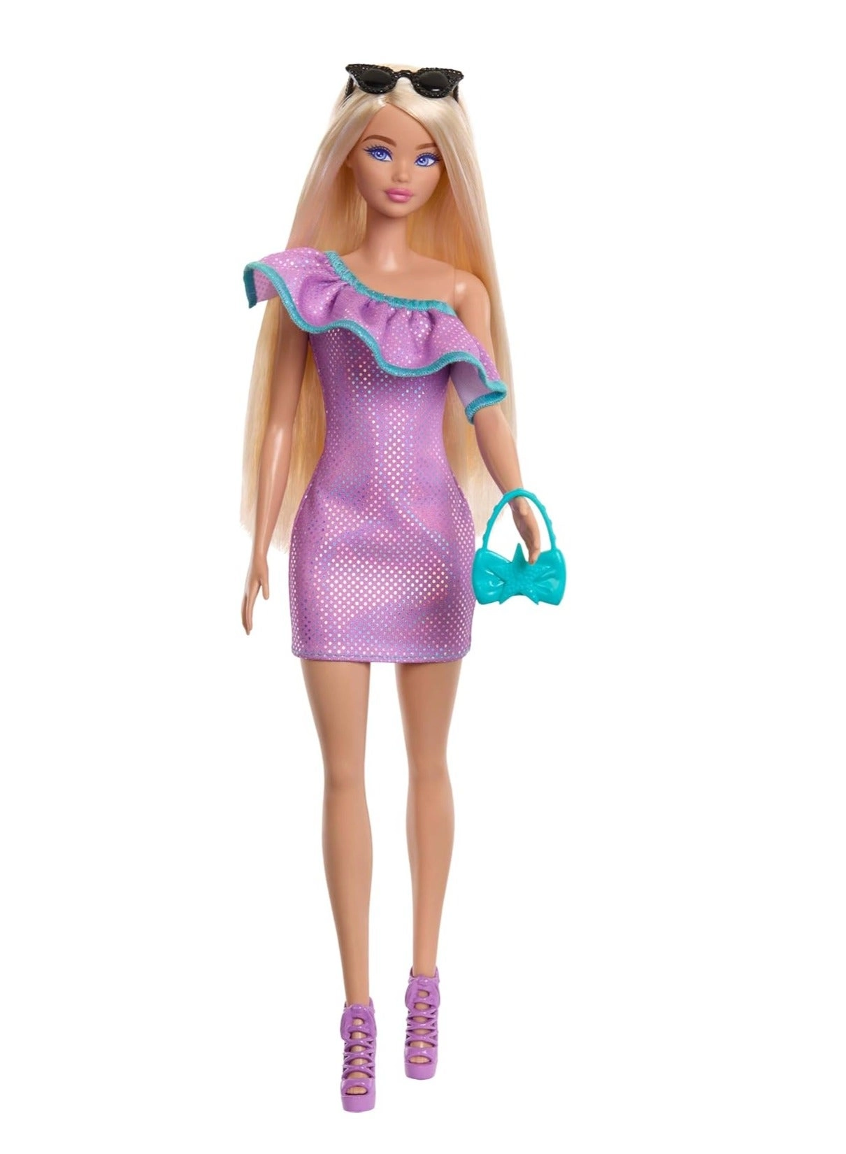 Barbie Doll and Fashions Gift Set - three complete outfits 2 handbags 3 sets of shoes