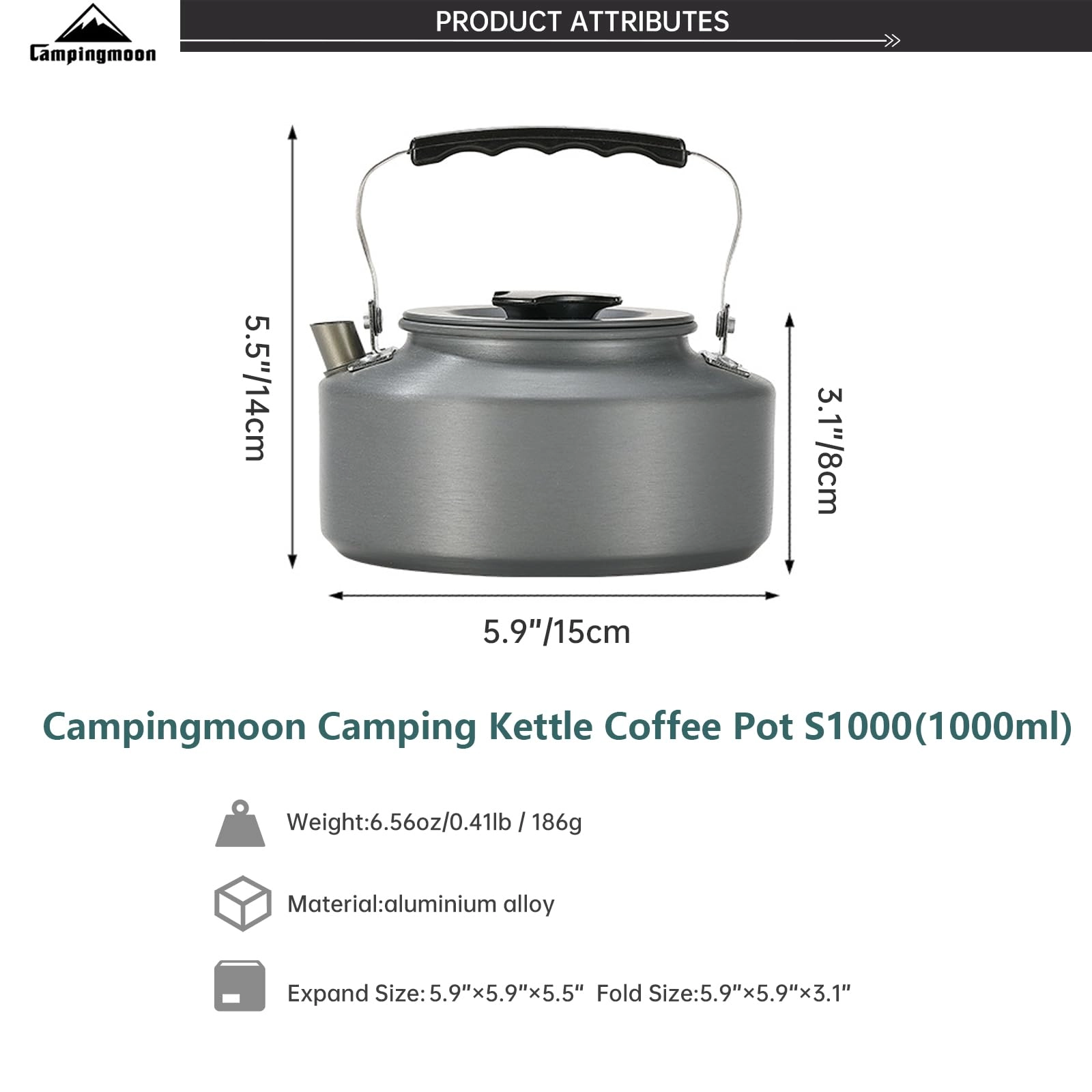 Tea Kettle Coffee Pot - 1000 Milliliters