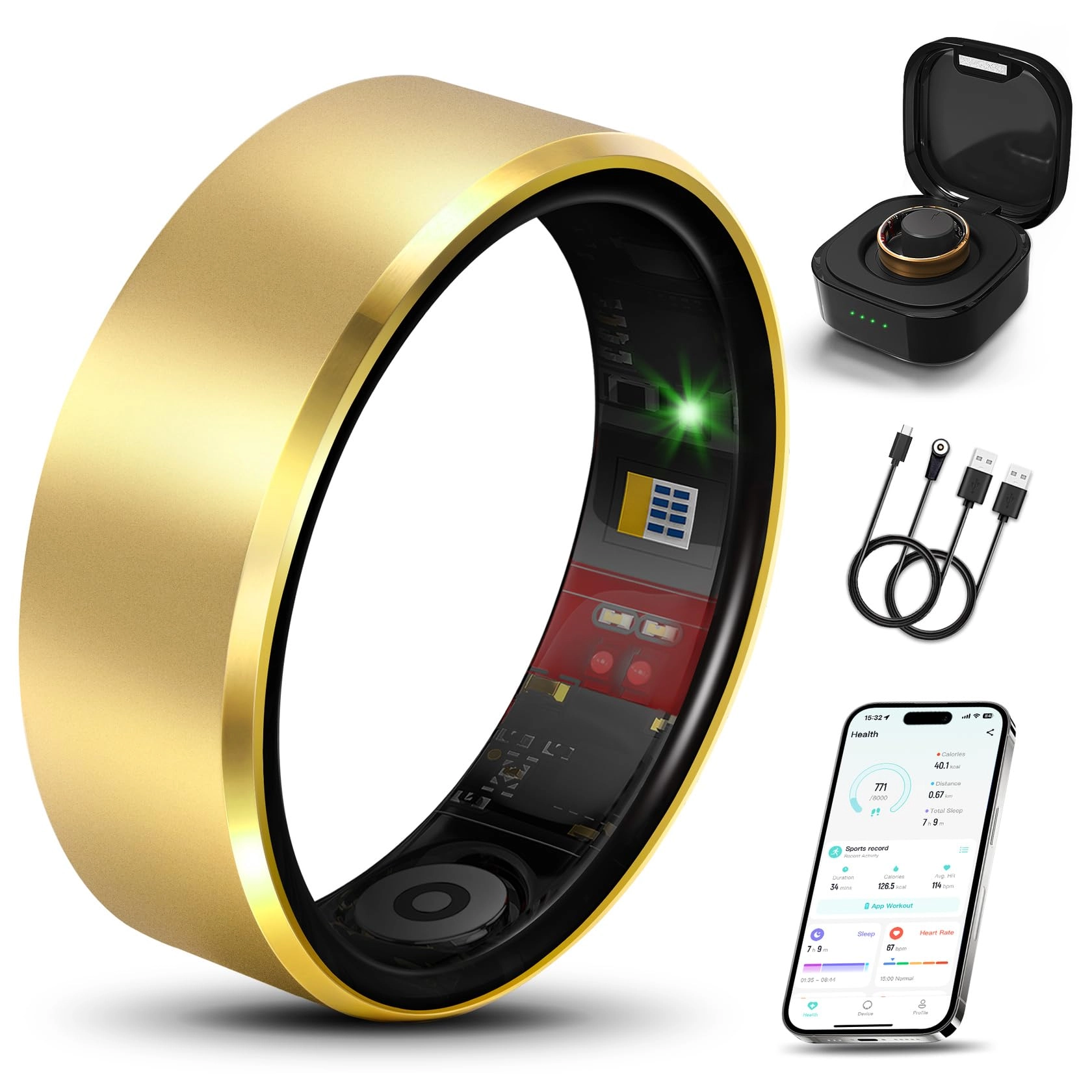 Dongguan Huikang Intelligent Technology Co., Ltd. Smart Health Ring 2.0 - 7mm 5.0 sensor