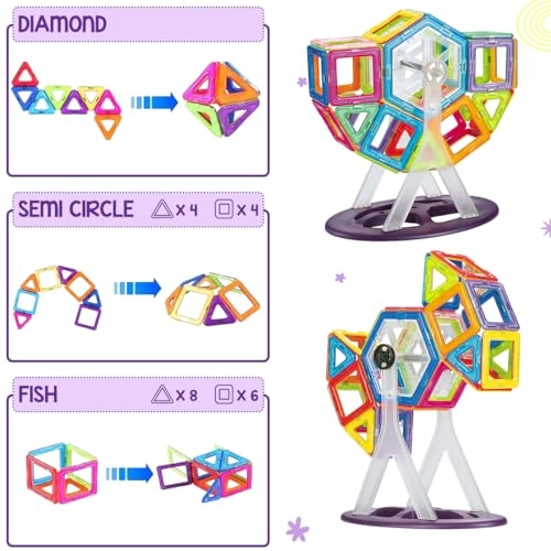 Magnetic Blocks Creative Thinking - 3 years+ 126 pieces