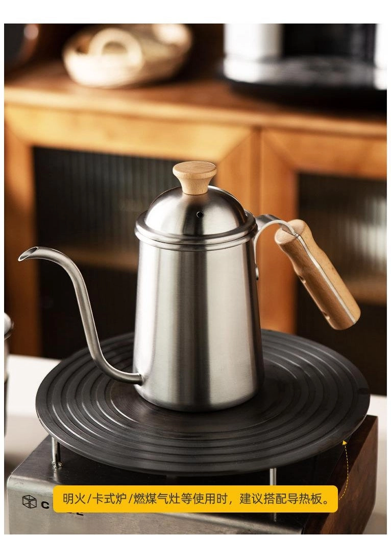 Long Mouth Kettle - 304 Stainless Steel Wooden Handle