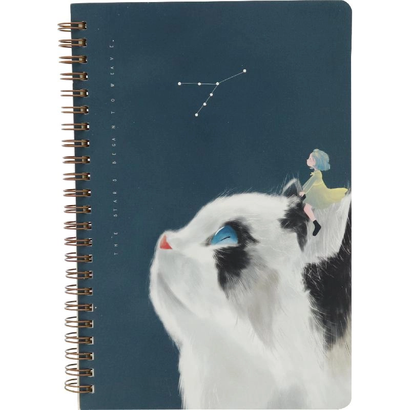 Notebook 19 X 26 cm Spiral - Grid 100 Sheets