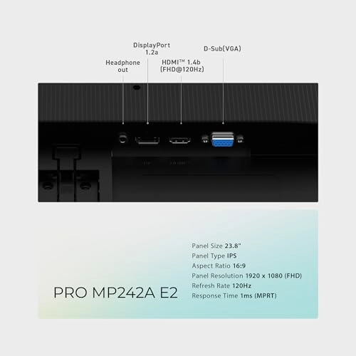 PRO MP242A E2 - 9S6-3PD1CT-005 23.8 in 1920x1080