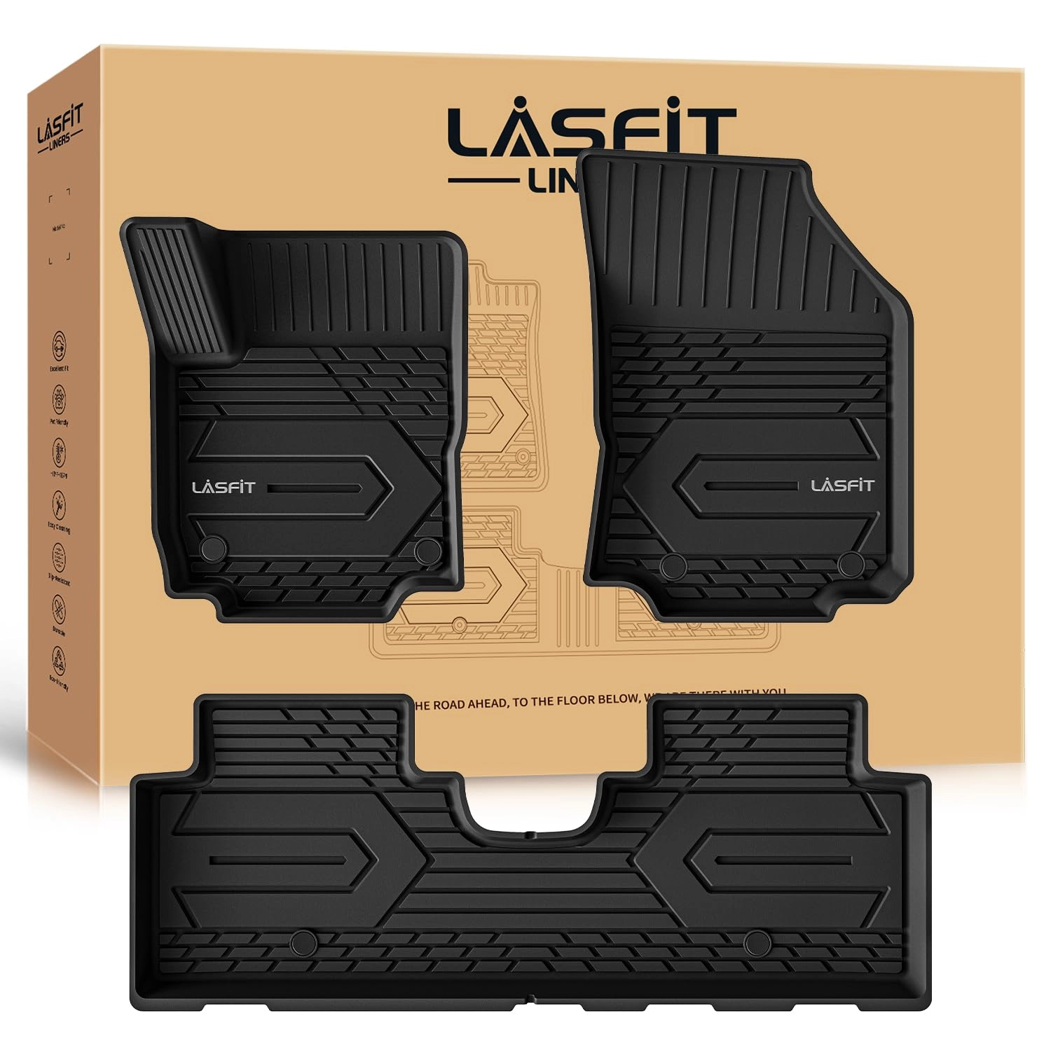 Floor Mats for Chevrolet Chevy Equinox/GMC Terrain - 2018-2024 All Weather TPE Custom Fit