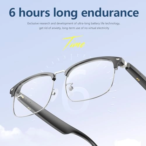 Smart Glasses - Blue Light Blocking Open Ear Speaker Voice Control