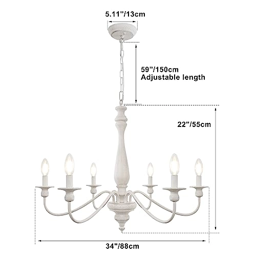 Farmhouse Chandelier - Dimmable
