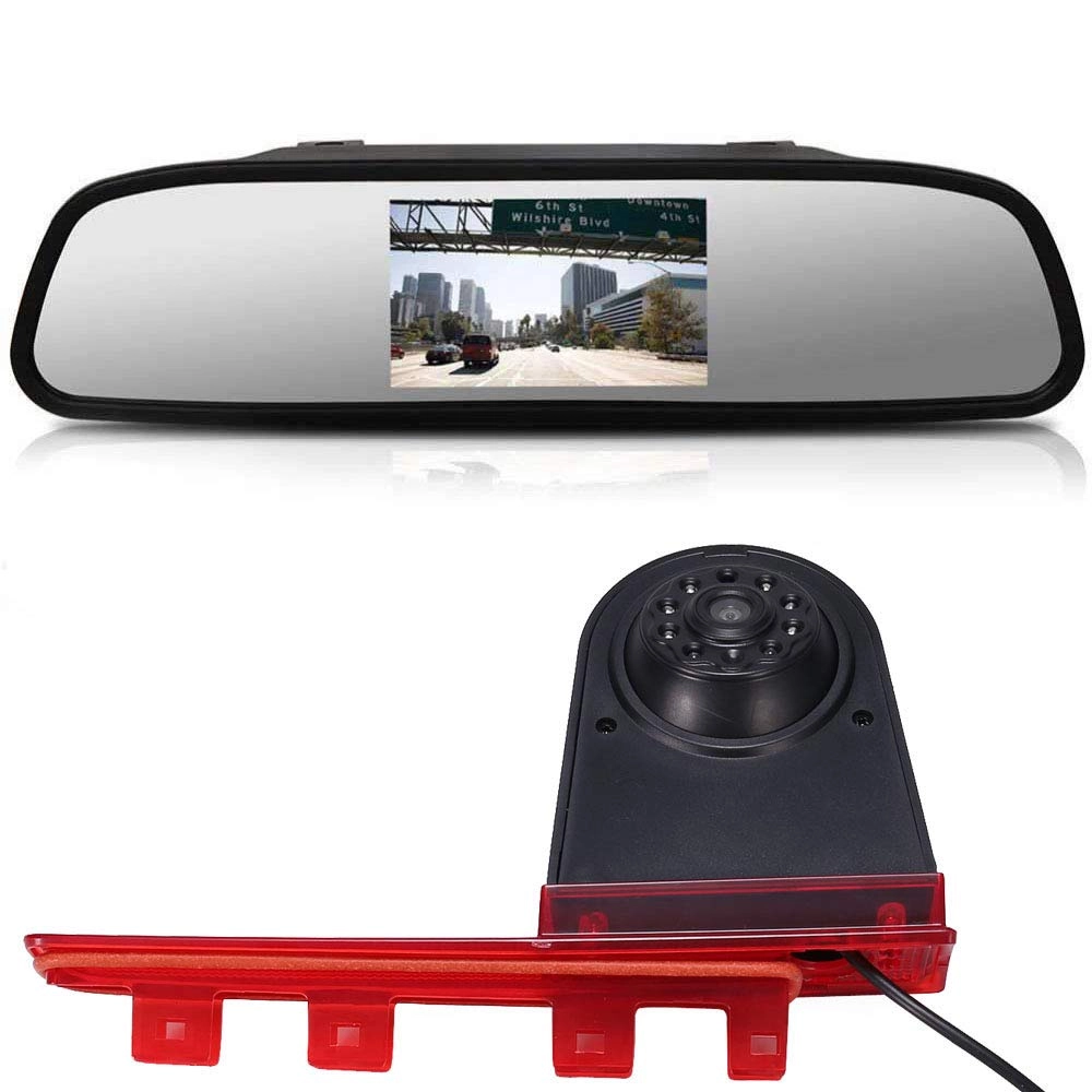 Brake Light Camera - 1280 x 720px Night vision + LCD Monitor - 4.3 Inches