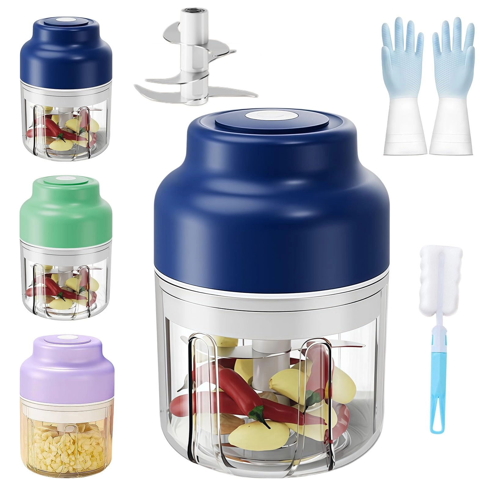 HAITUNGOU Electric Garlic Chopper - 320ML Cordless