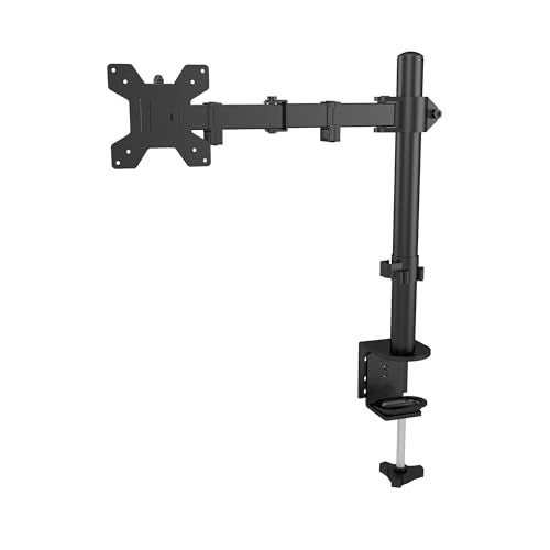 BonKaso Adjustable Single Arm Monitor Stand - 13–27 inch VESA 75x75mm or 100x100mm