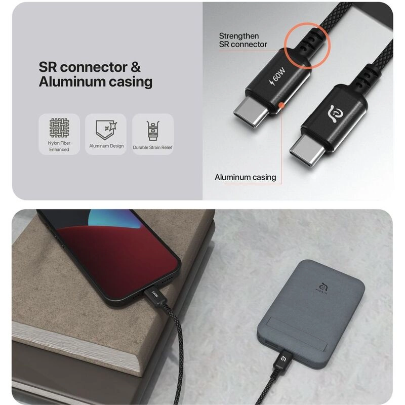 CASA S120 60W Cable USB-C to USB-C 1.2m