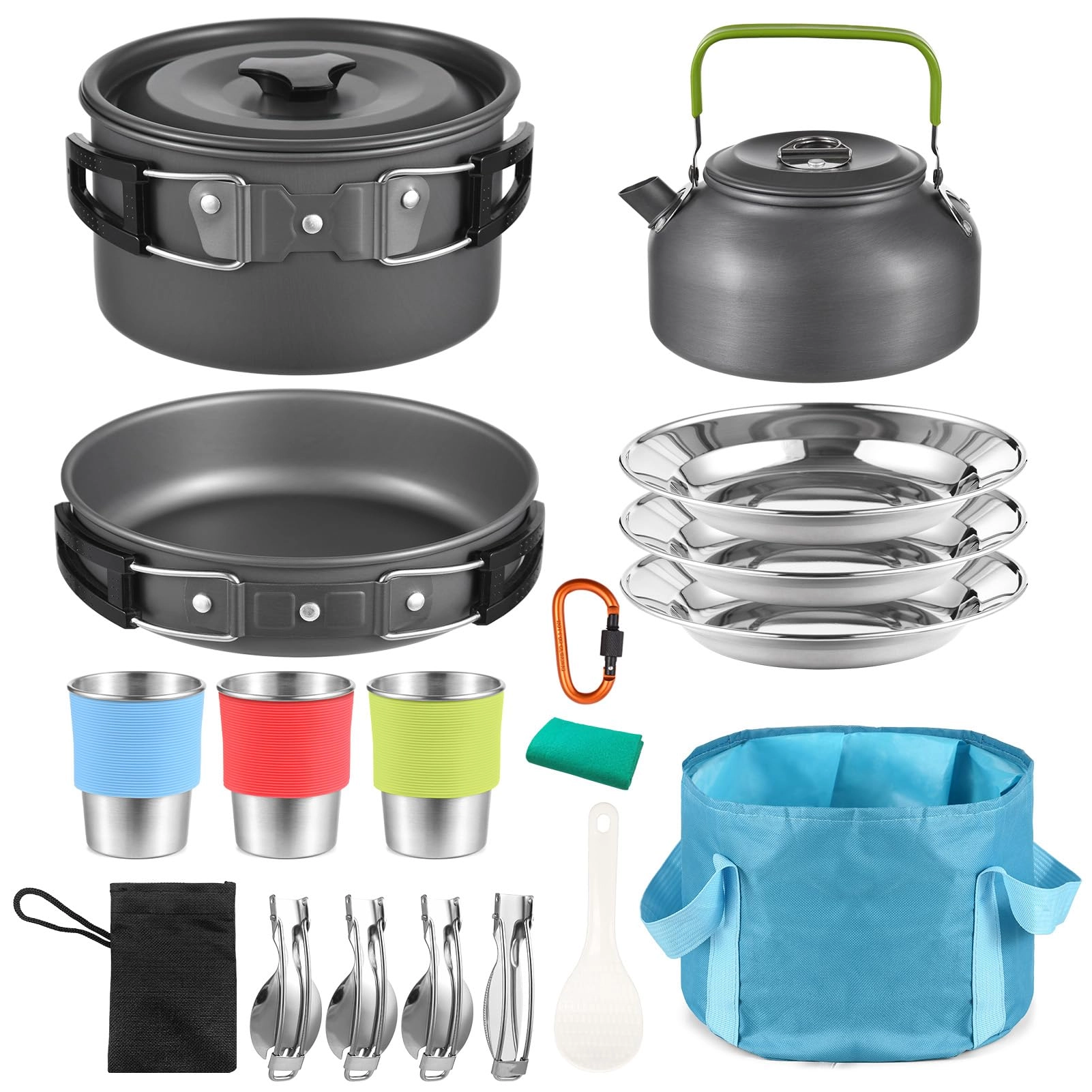aomiun Camping Cookware Kit - 22PCS 2L
