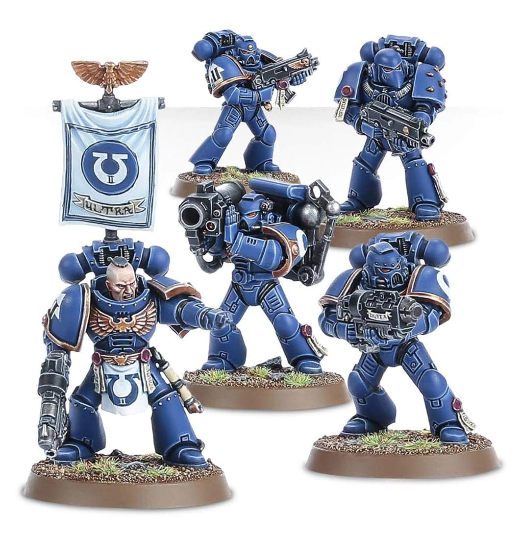 Warhammer 40K Space Marine Tactical Squad - Multi-part plastic model kit 10 man