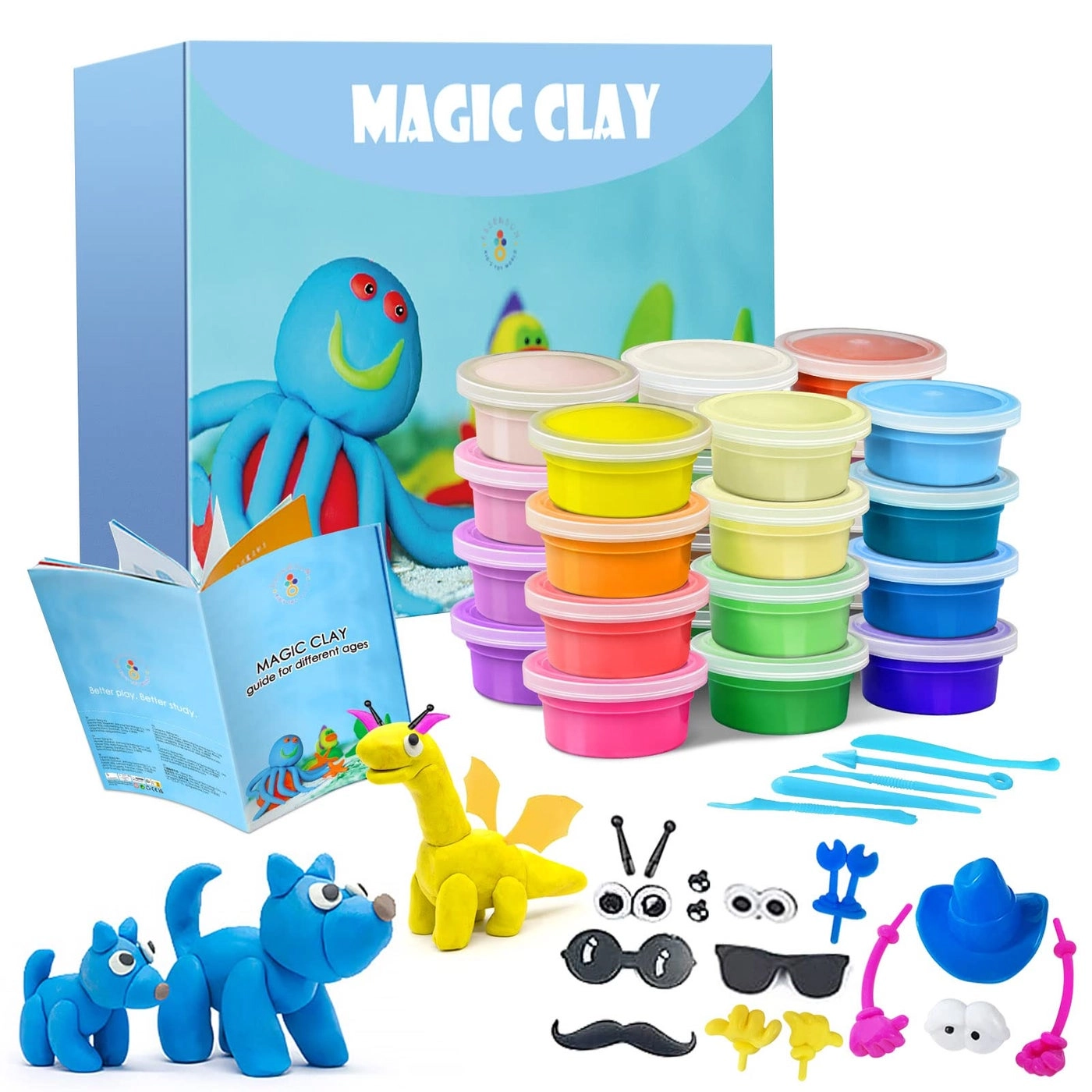 ESSENSON Modeling Clay Kit - Air Dry Clay 24 pcs.