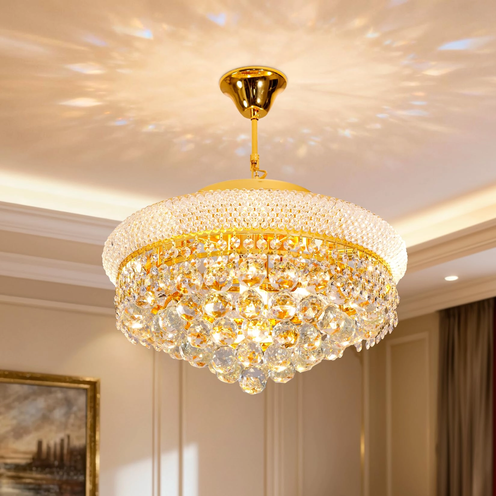 Wisfor Luxury Crystal Chandelier - 2700K 4500K 6500K