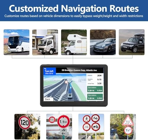 GPS Navigator for Trucks 7078 - 7 inch Free Lifetime Map Updates