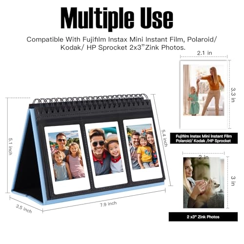 2x3" 96 Pockets Vegan Leather Photo Album