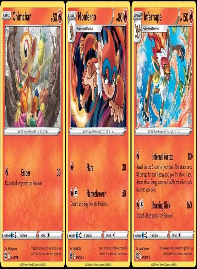 Pokémon Infernape 026/172 Brilliant Stars - 3pcs