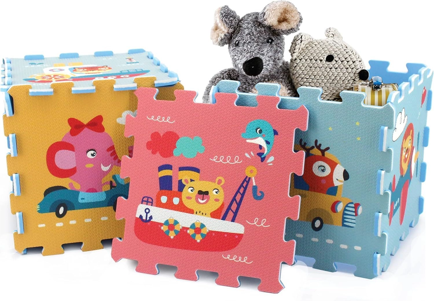 Transportation And Animals Puzzle Mat - 10 Months 9 pieces