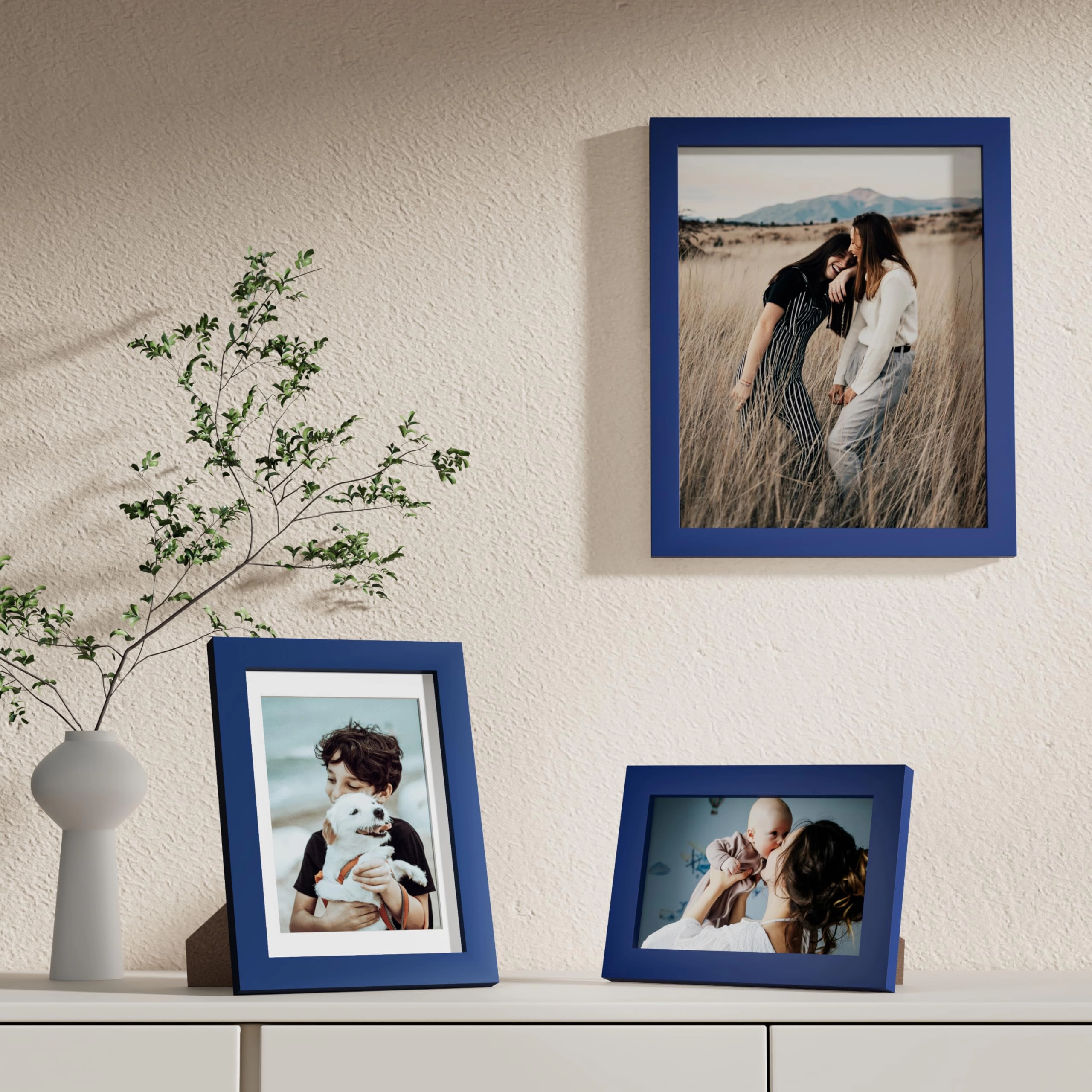Picture Frames Set - 10 Pack Rustic Grey