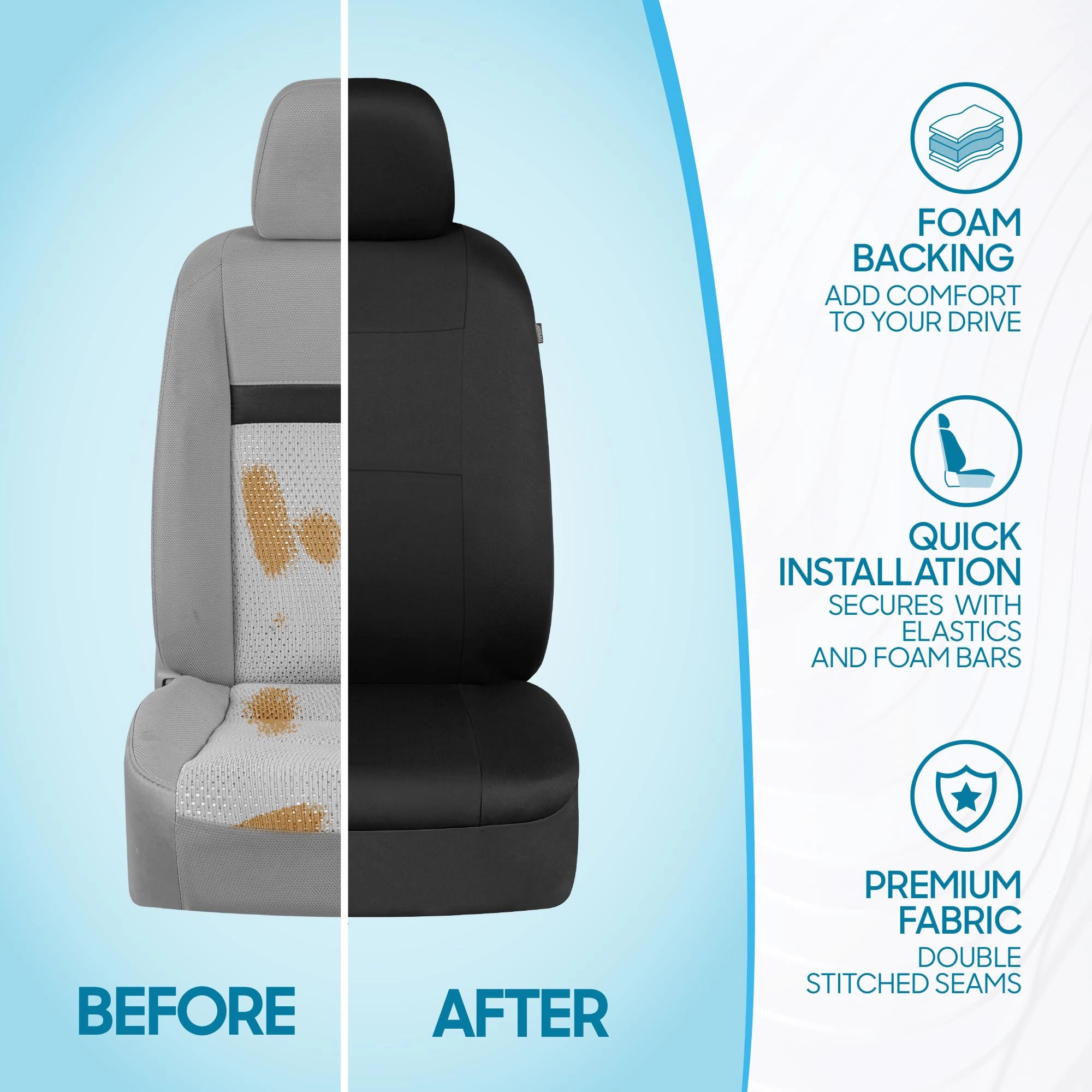 PolyPro Car Seat Covers - Solid Beige Universal Fit