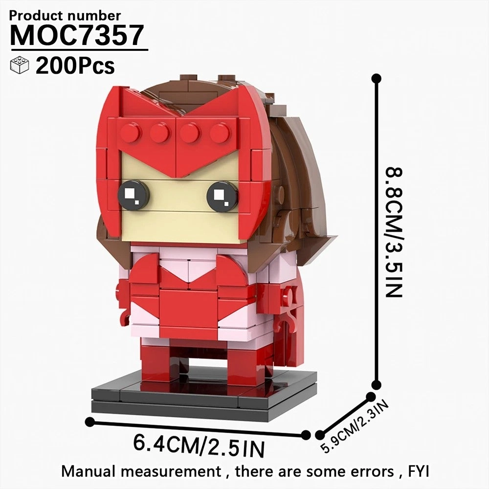Bat Brickheadz + Scarlet Witch Brickheadz + Doctor Doom Brickheadz + Mark1 Brickheadz