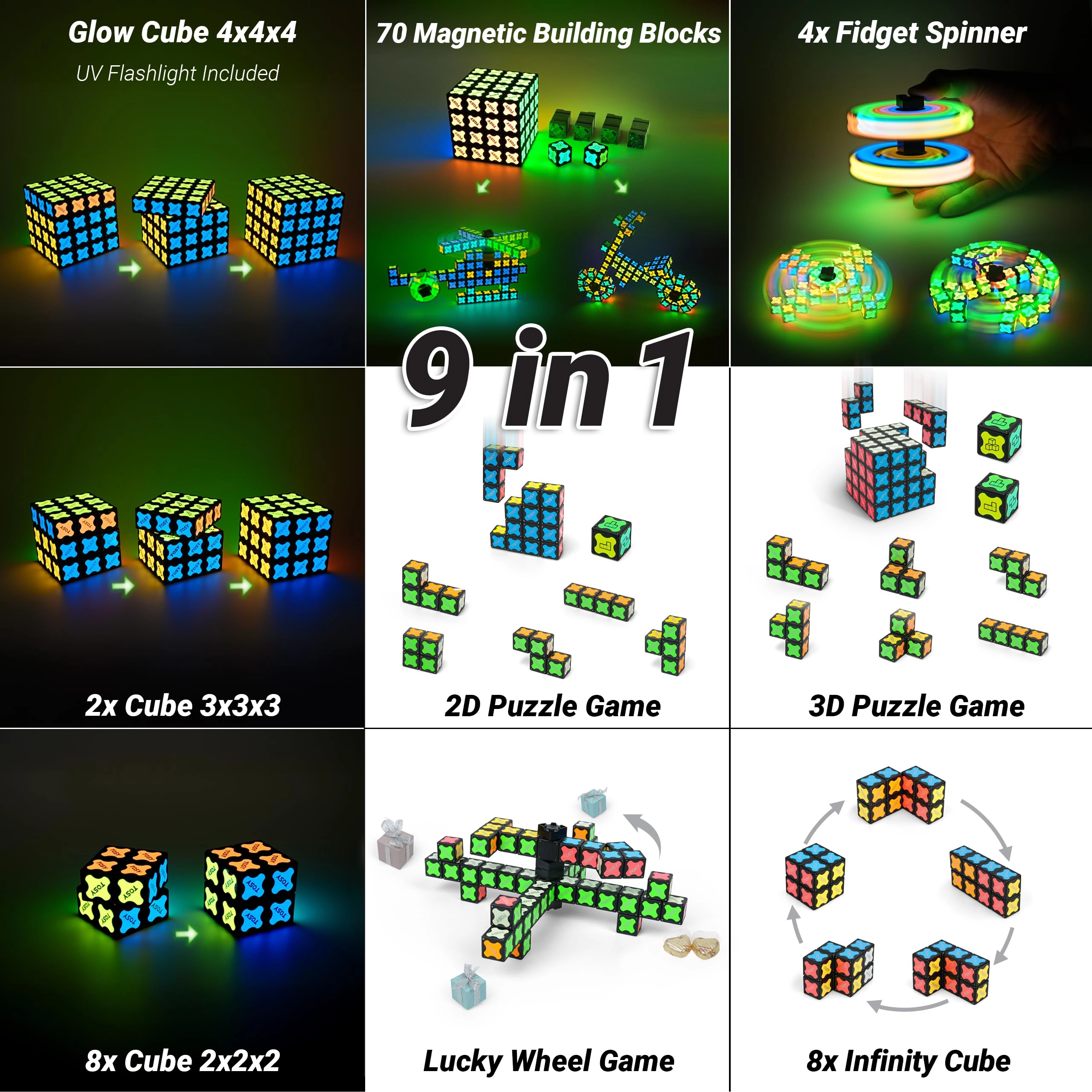 Magnet Cube 4x4 - 70 pcs