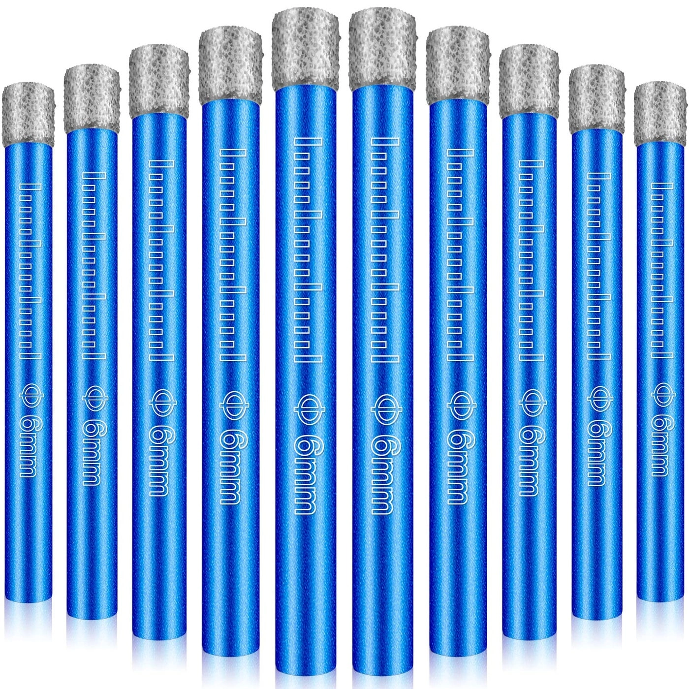Holimax Dry Diamond Drill Bits Set - 1/4" 6mm Granite Marble Porcelain Tile Ceramic Stone Glass